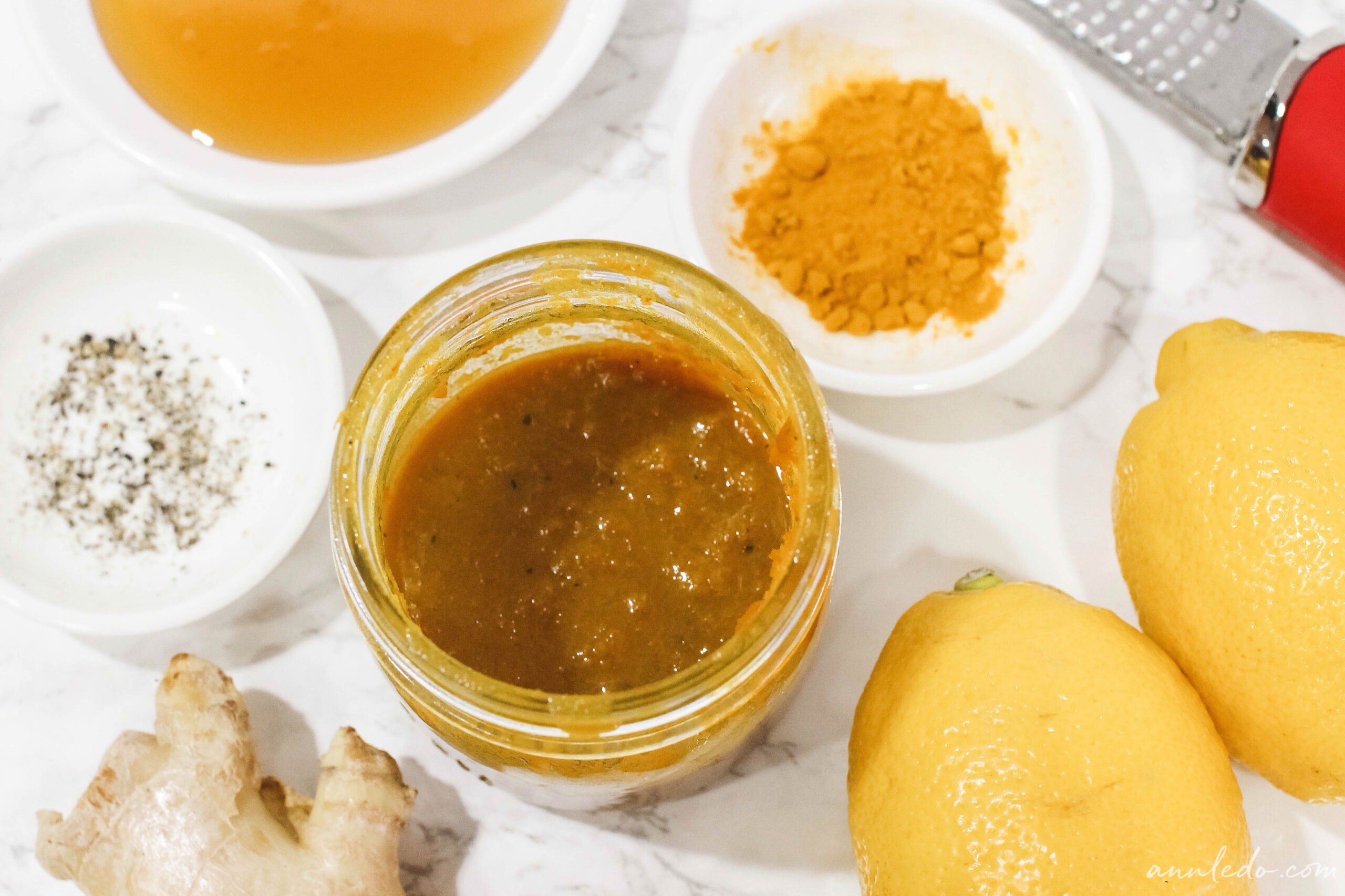 Turmeric Ginger Honey Elixir // Immune Boosting Tea - Ann Le Do