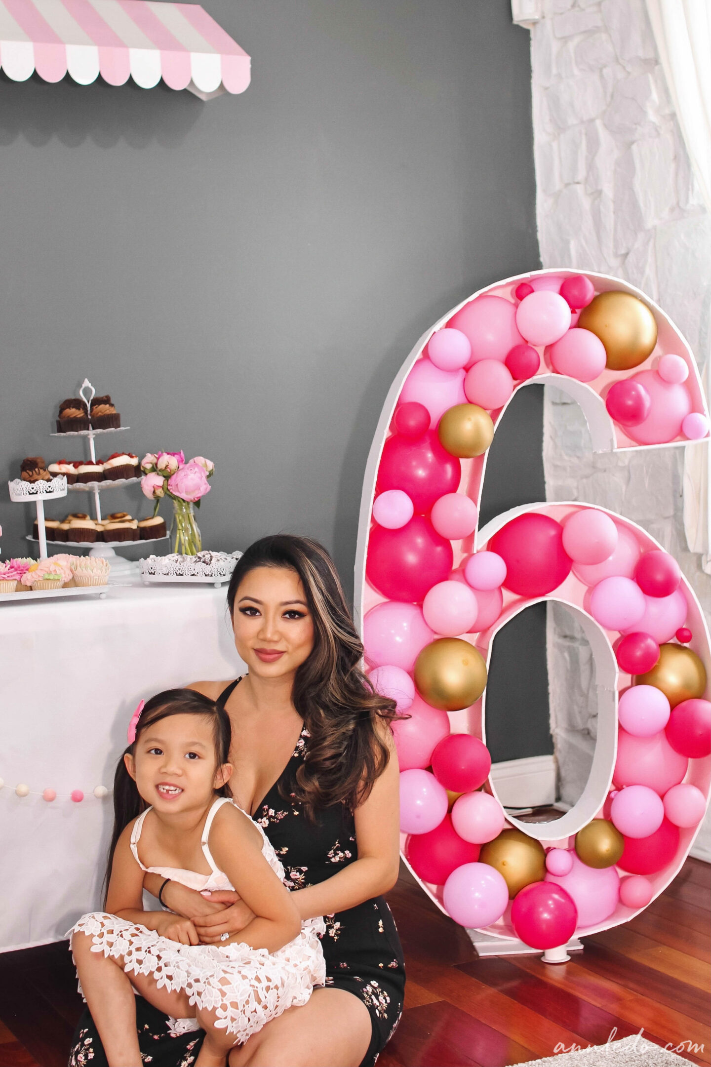 Sweet Shoppe Party Theme DIY Mosaic Balloon Number Ann Le Do