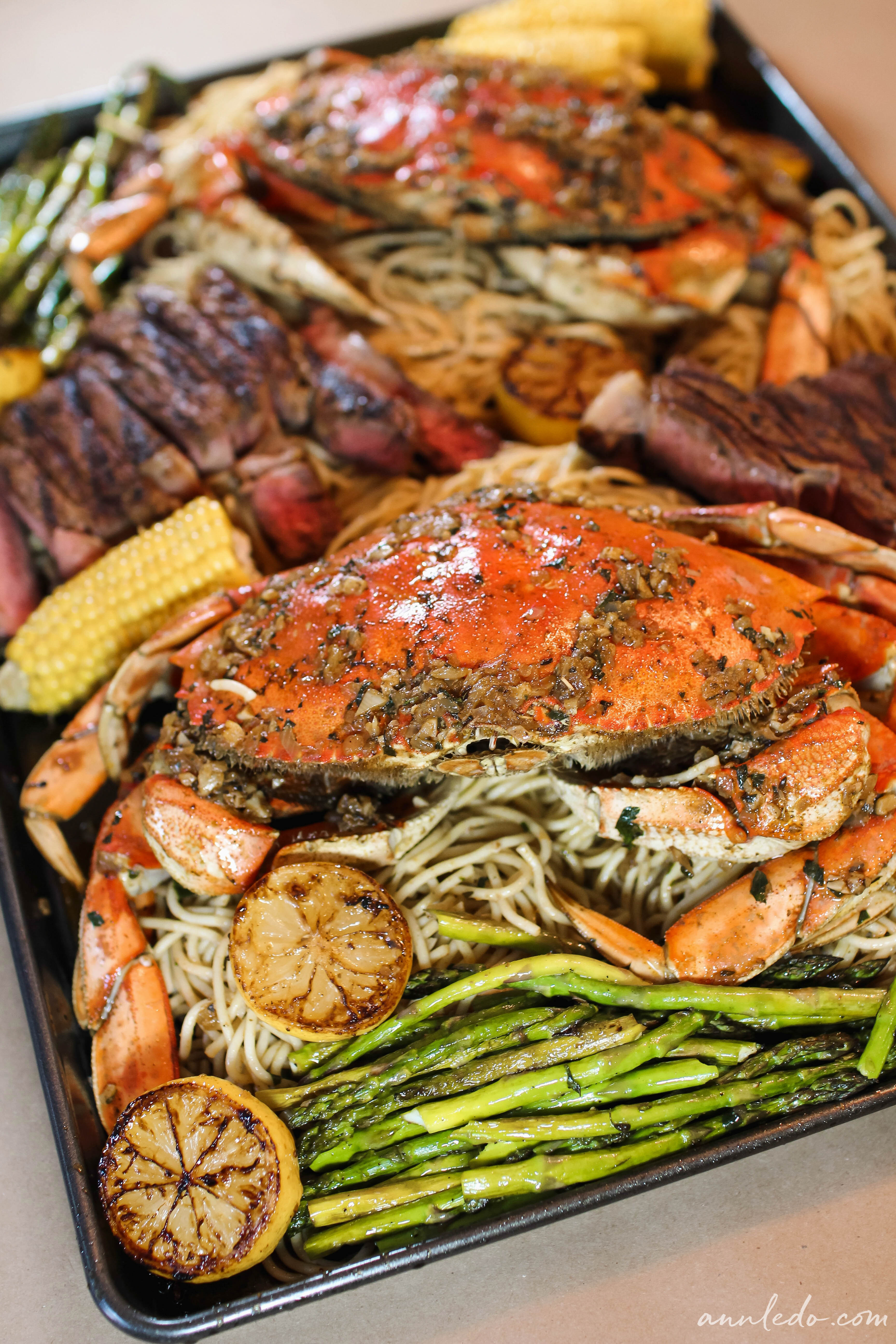 Cajun Buttered Dungeness Crab + Ribeye Steak // Surf And Turf Party ...